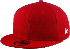 New Era Blank Custom 59FIFTY Fitted Flat Bill Cap, Red 6 7/8