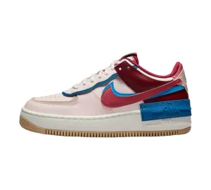 NIKE AIR FORCE 1 LOW SHADOW LIGHT SOFT PINK TEAM RED BLUE