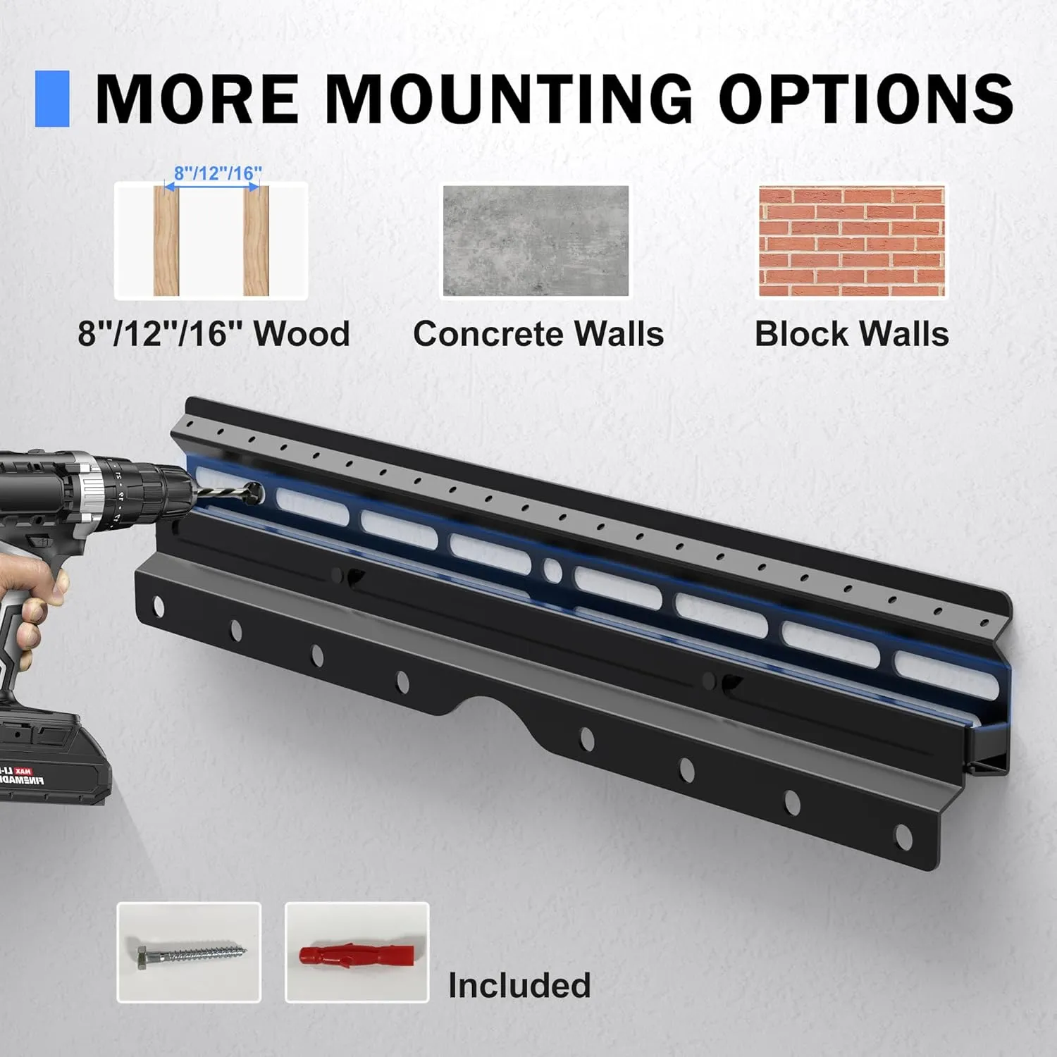 No Stud TV Wall Mount, Drywall Studless TV Hanger for Most 12-55 inch Flat Screen TVs, Holds up to 100lbs, No Drill, Easy Install (MF81)