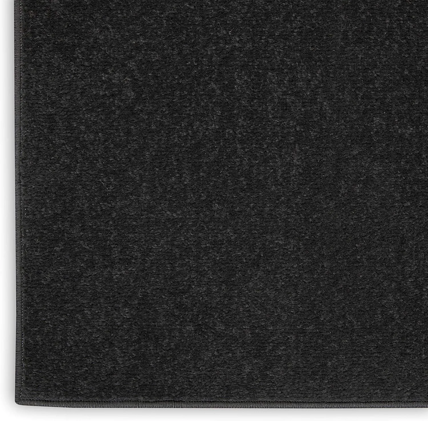 Nourison Essentials Indoor/Outdoor Black 8' x 10' Area Rug, Easy Cleaning, Non Shedding, Bed Room, Living Room, Dining Room, Backyard, Deck, Patio (8x10)