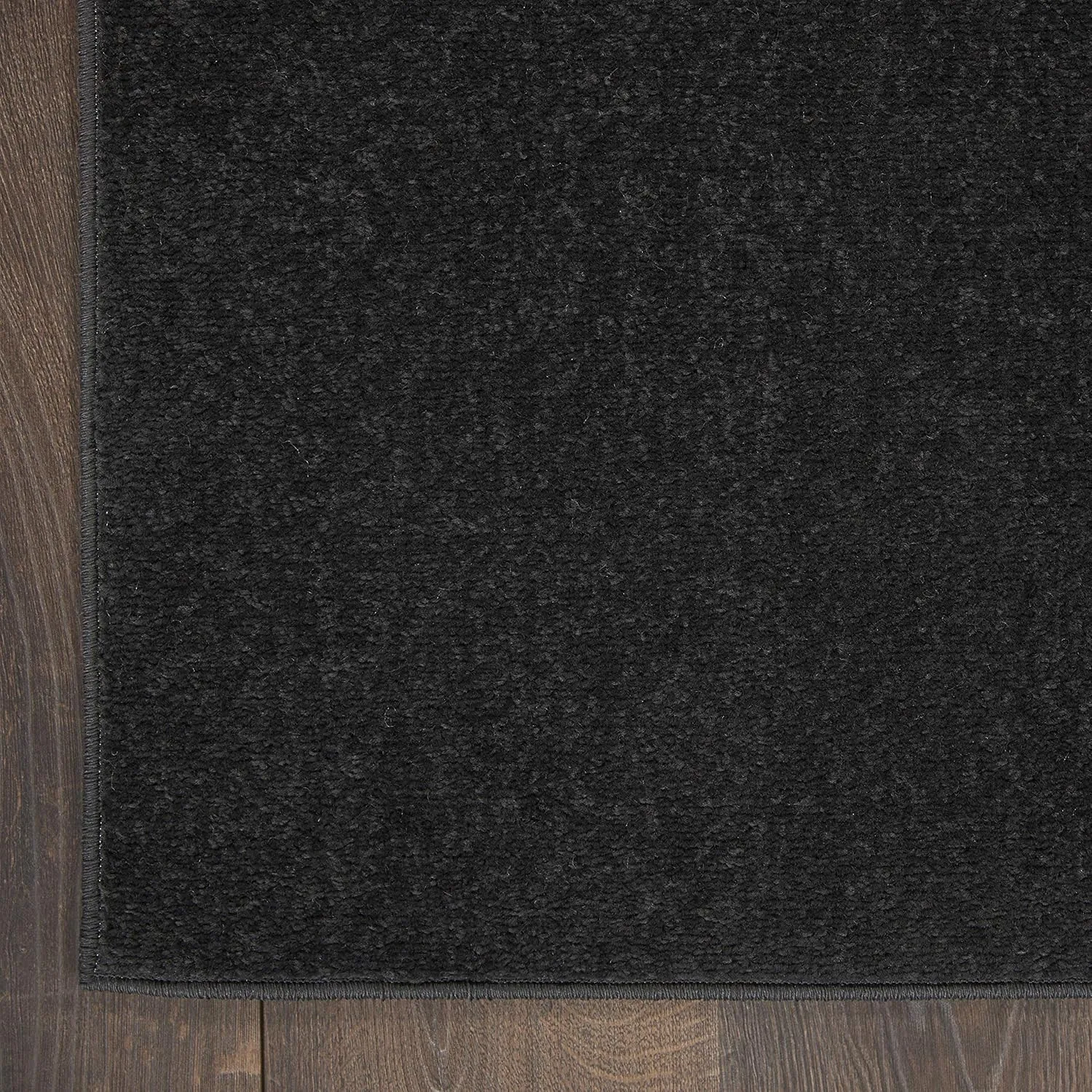 Nourison Essentials Indoor/Outdoor Black 8' x 10' Area Rug, Easy Cleaning, Non Shedding, Bed Room, Living Room, Dining Room, Backyard, Deck, Patio (8x10)