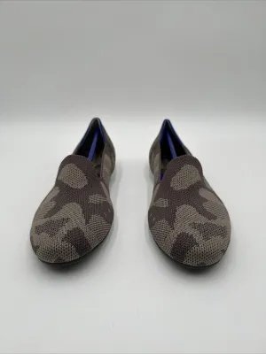 NWOB ROTHY’S The Loafer Camo Green Knit Round Toe  Flats Women Size 7 - Like New