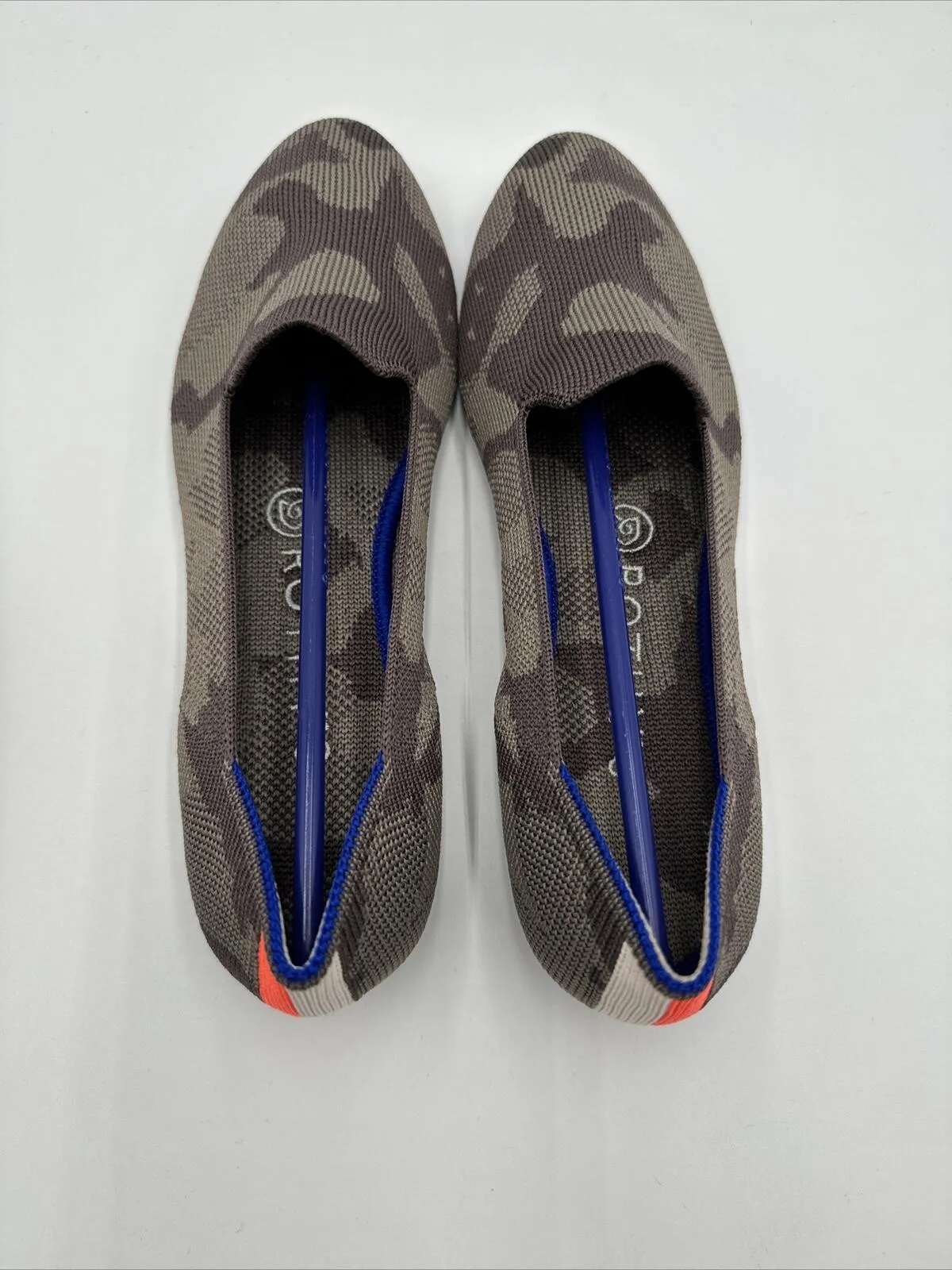 NWOB ROTHY’S The Loafer Camo Green Knit Round Toe  Flats Women Size 7 - Like New