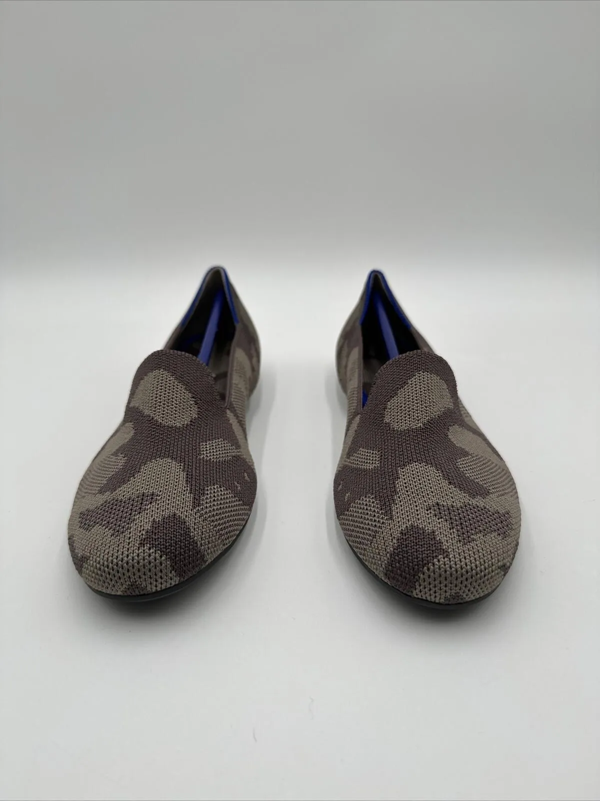 NWOB ROTHY’S The Loafer Camo Green Knit Round Toe  Flats Women Size 7 - Like New