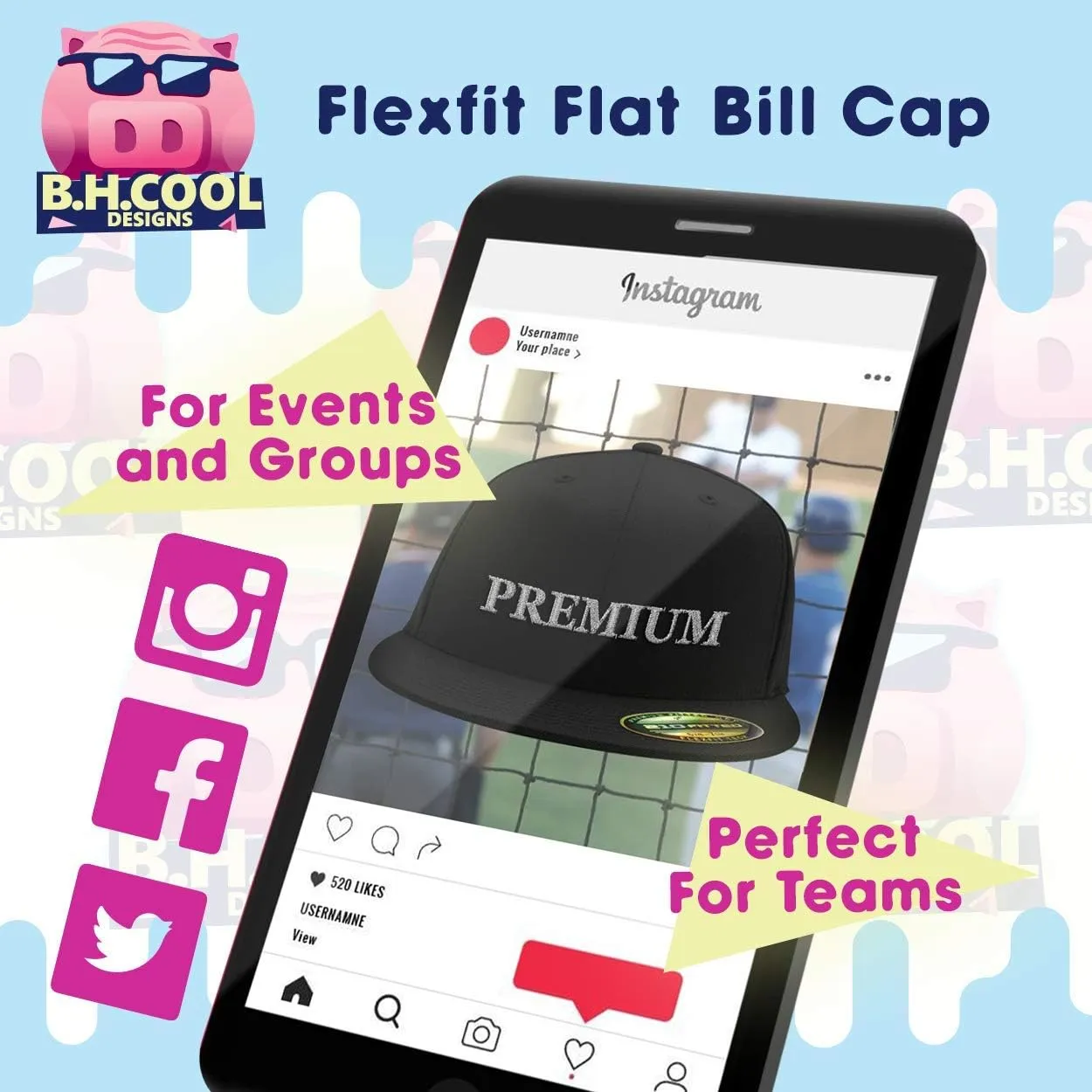 of Course I'm Right! I'm A Colling! - Flexfit 6210 Structured Flat Bill Fitted Hat | Baseball Cap for Men and Women