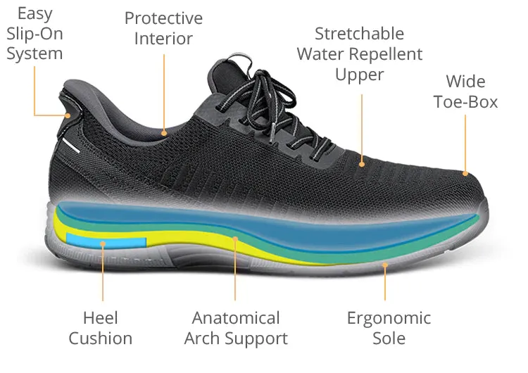 Orthofeet - MEN - Yari Hands-Free - Black