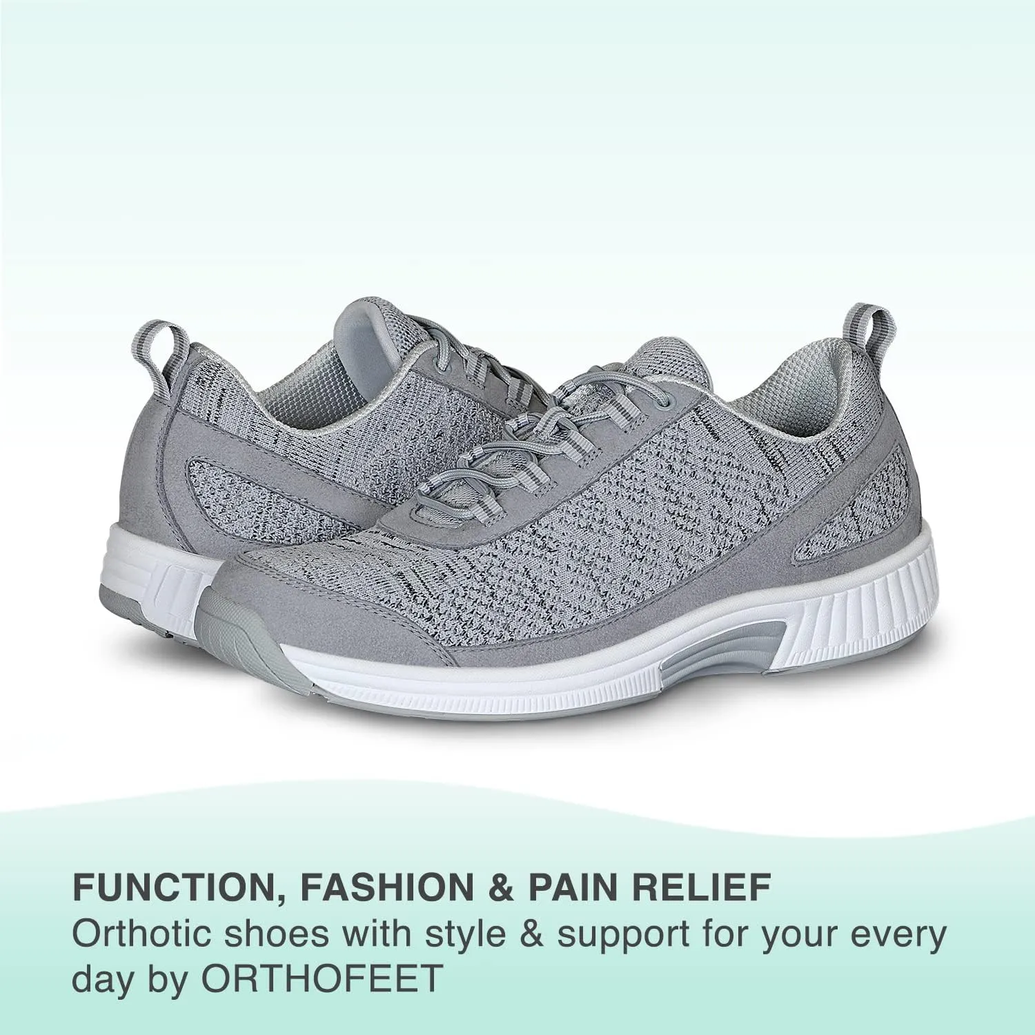 Orthofeet Men's Orthopedic Knit Lava Sneakers
