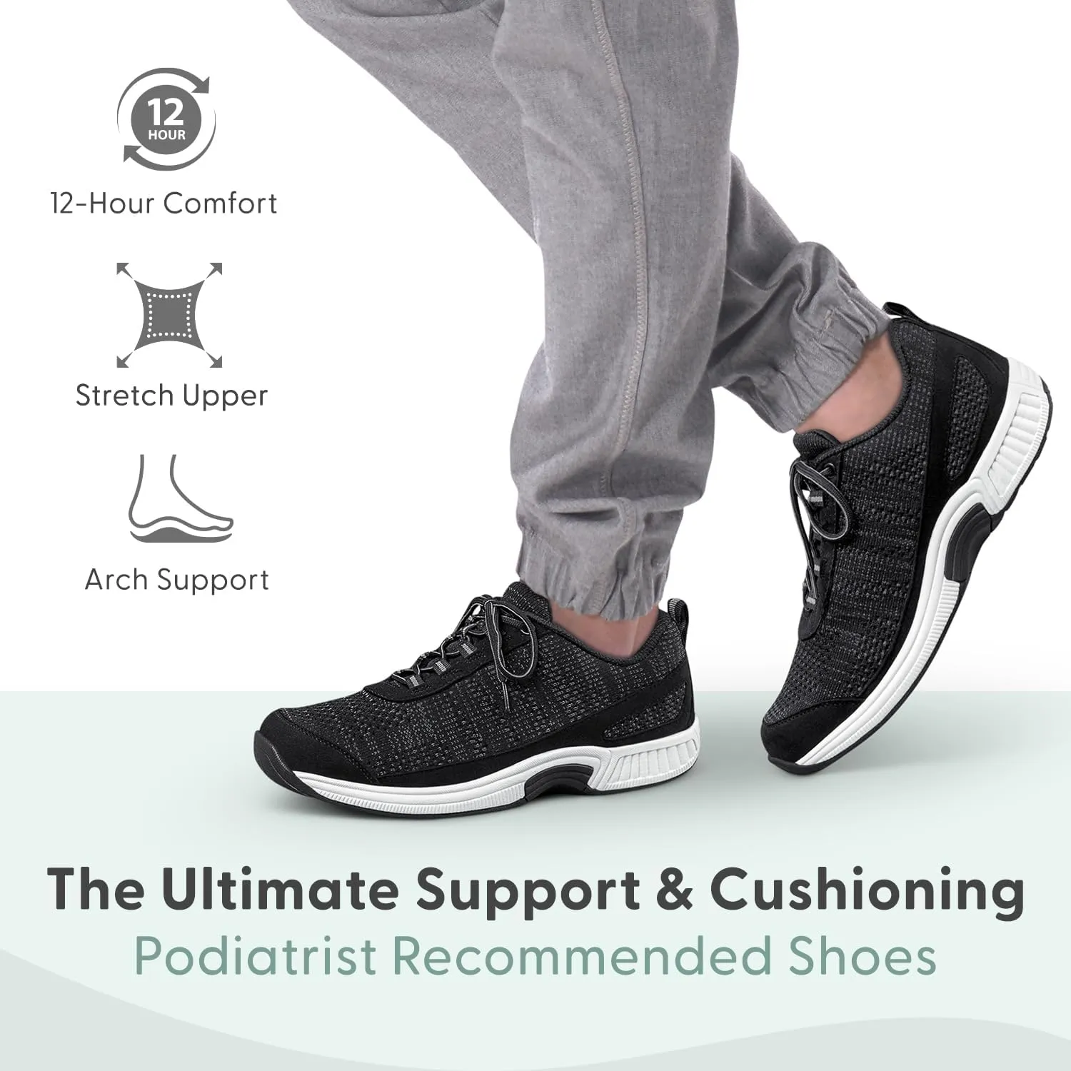 Orthofeet Men's Orthopedic Knit Lava Sneakers