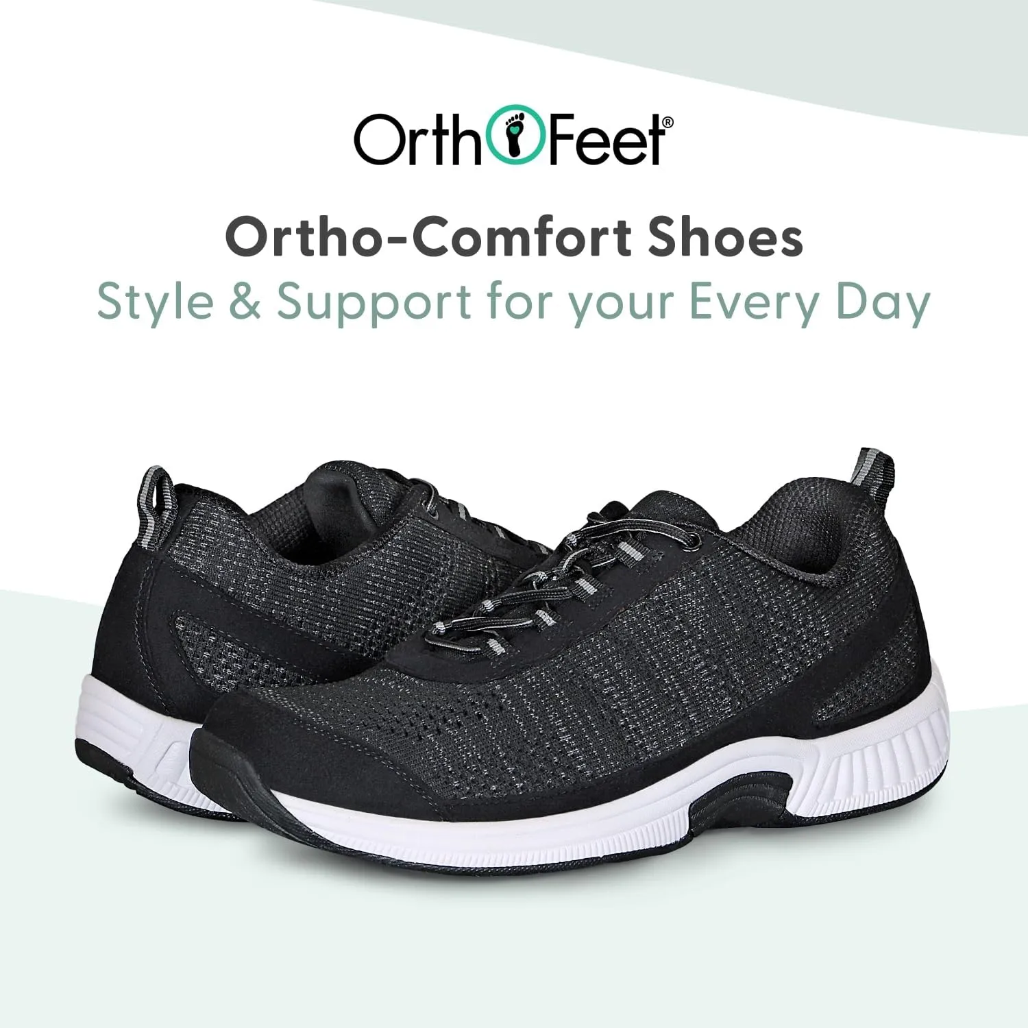 Orthofeet Men's Orthopedic Knit Lava Sneakers