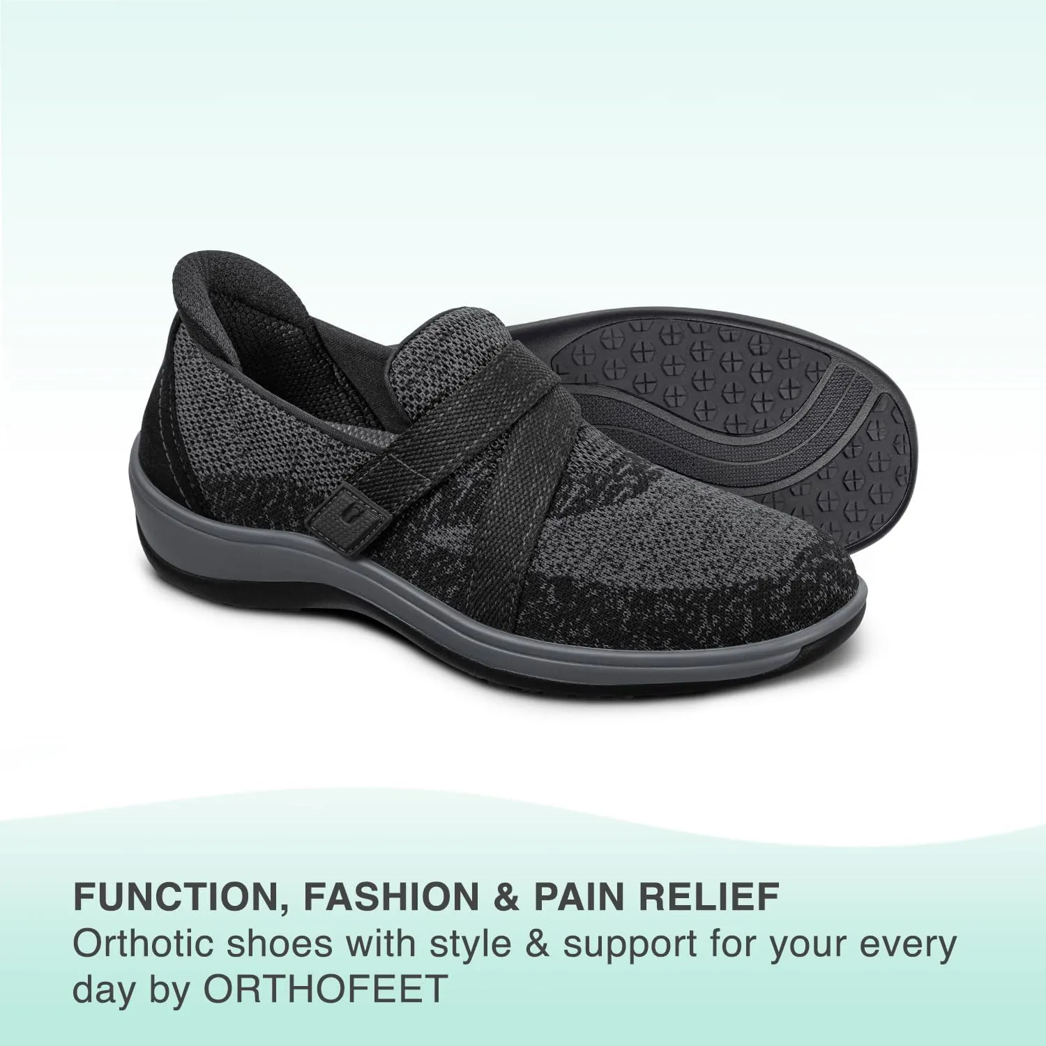 Orthofeet Women's Orthopedic Stretch Knit Amalya Casual Shoe