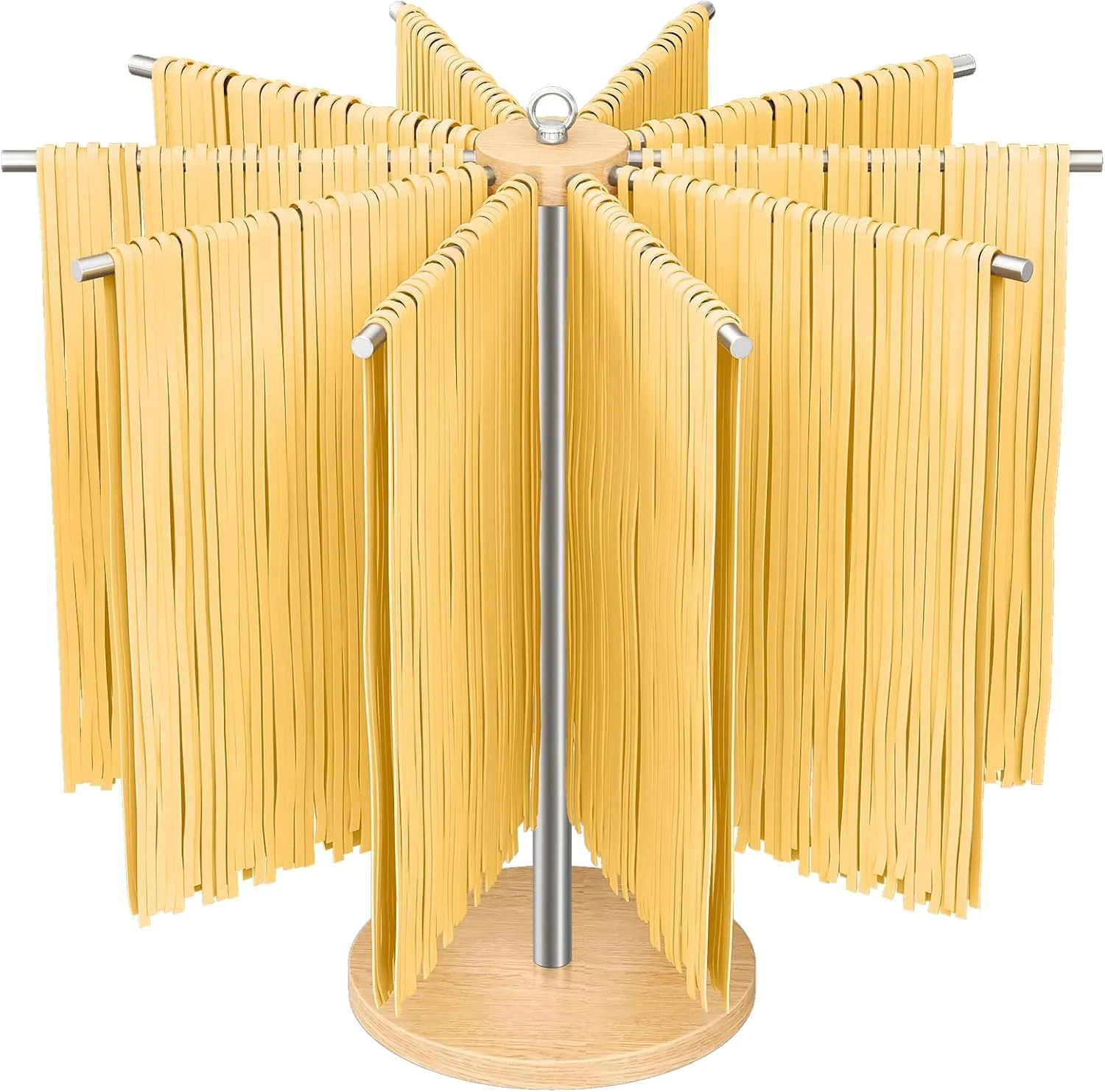 Pasta Drying Rack, 304 Stainless Steels Pasta Rack with Handle, Detachable Stand Noodles Drying Hanger for Homemade Fresh Spaghetti, Tagliatelle, Fettuccine