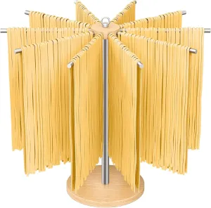 Pasta Drying Rack, 304 Stainless Steels Pasta Rack with Handle, Detachable Stand Noodles Drying Hanger for Homemade Fresh Spaghetti, Tagliatelle, Fettuccine