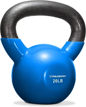 Philosophy Gym Vinyl Coated Cast Iron Kettlebell Weights