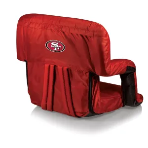 PICNIC TIME Scarlet San Francisco 49ers Ventura Seat Portable Recliner Chair