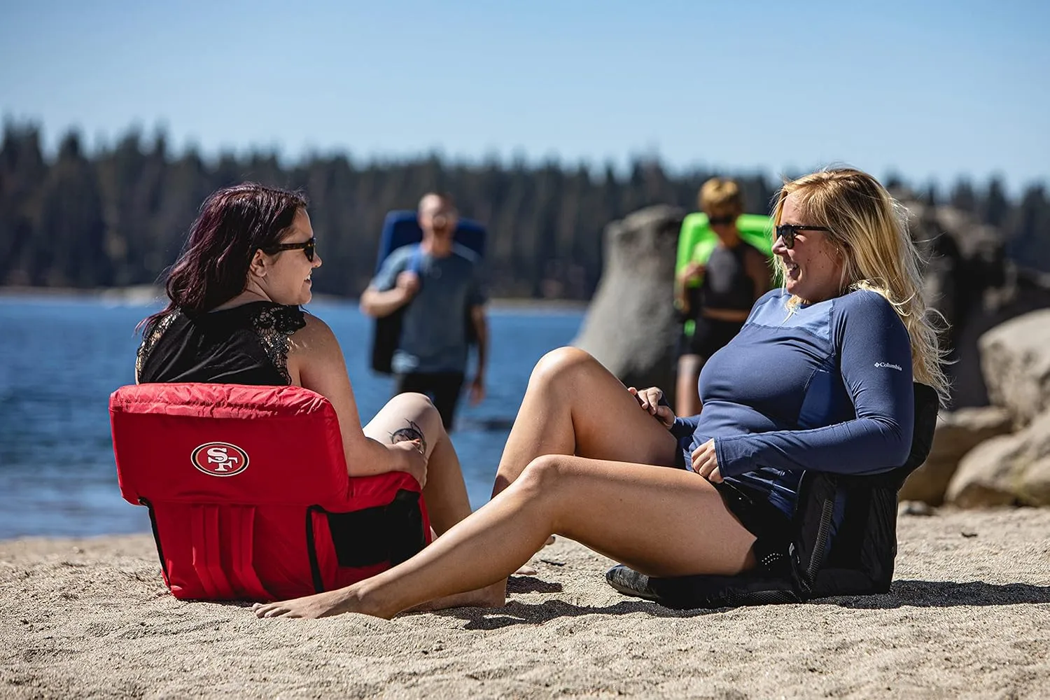 PICNIC TIME Scarlet San Francisco 49ers Ventura Seat Portable Recliner Chair