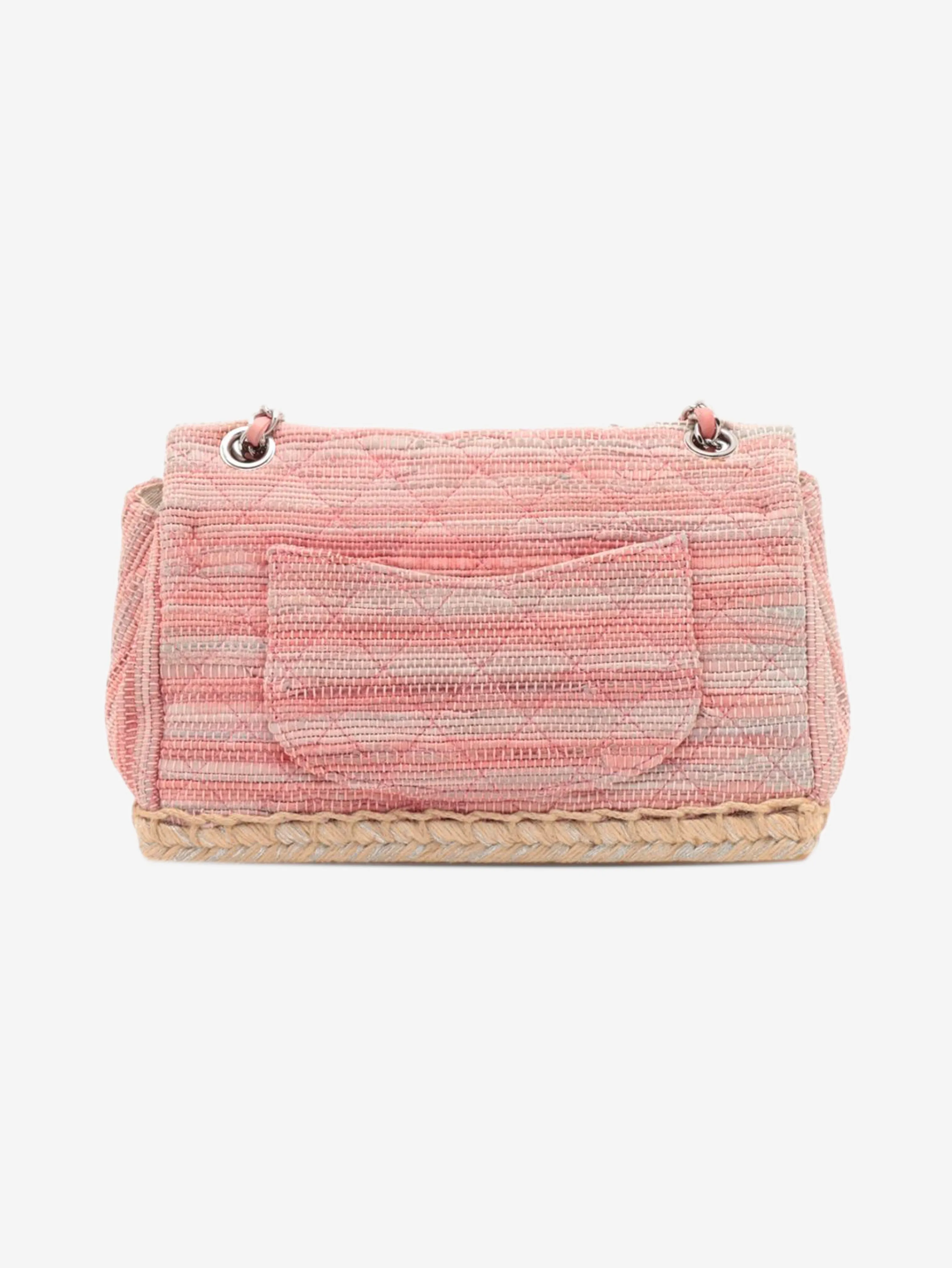 Pink 2010 CC Single Flap Espadrille shoulder bag