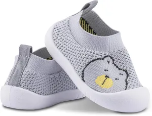 Pluatyep Baby Toddler First Walking Non-Skid Shoes Infant Boys Girls Soft Sole Fashion Breathable Knitted Mesh Socks Shoes Slip-on Slippers