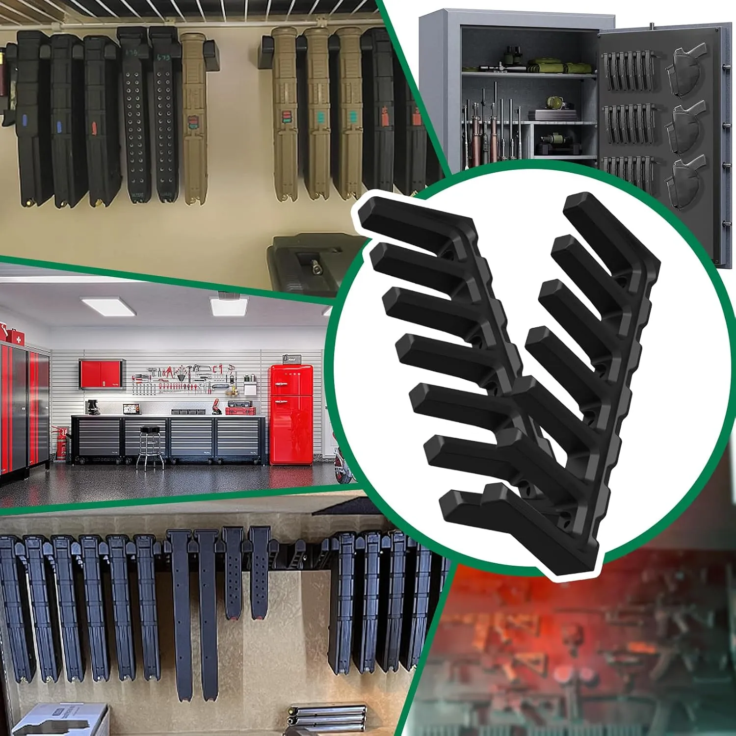 PMAG Rack Wall Mount,Mag Holder|AR Magazine Hodler|Wall Mount Display Mag Storage,Home Magazine Storage Rack,Mag Rack for Gun Safe,Locker,Cabinet,Wall