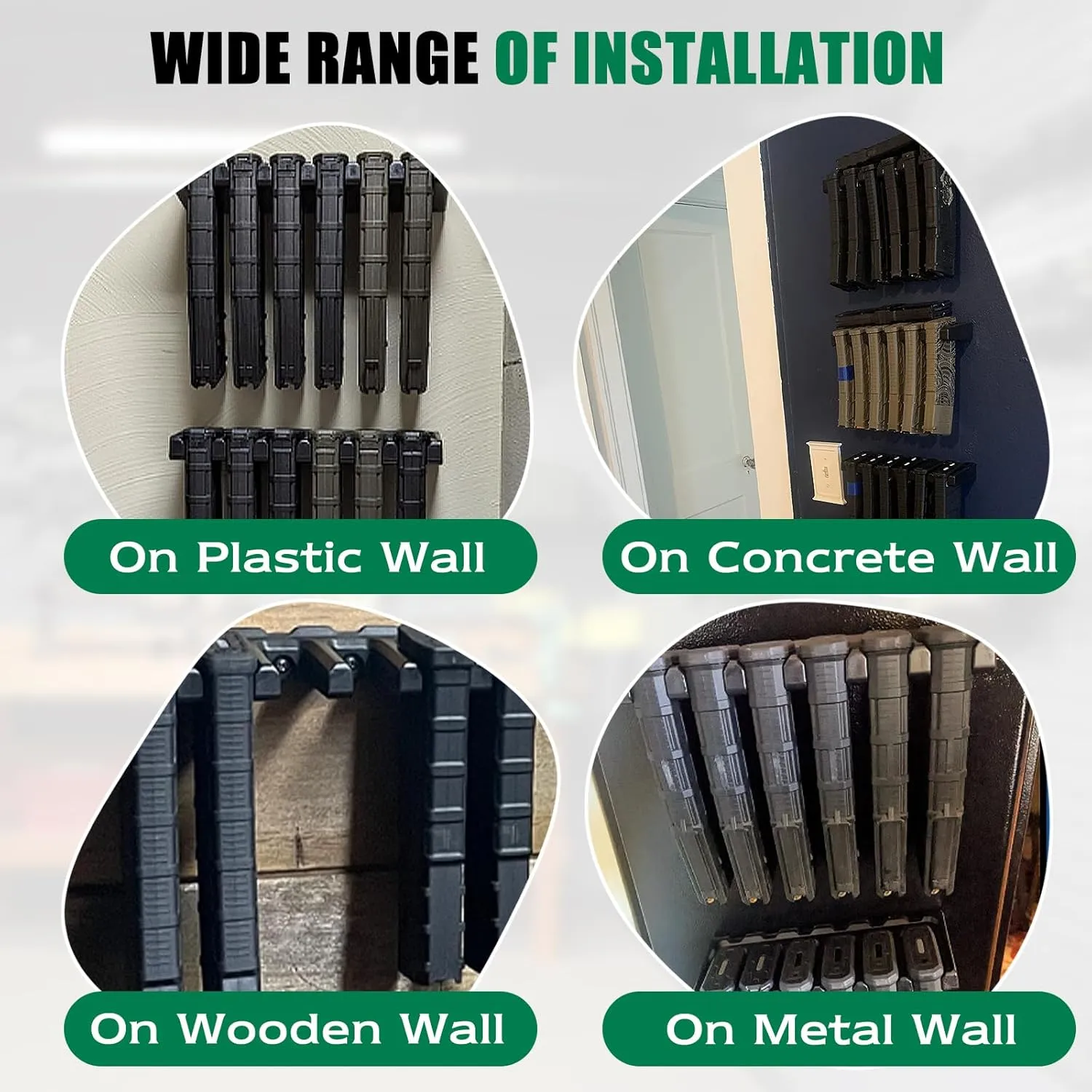PMAG Rack Wall Mount,Mag Holder|AR Magazine Hodler|Wall Mount Display Mag Storage,Home Magazine Storage Rack,Mag Rack for Gun Safe,Locker,Cabinet,Wall