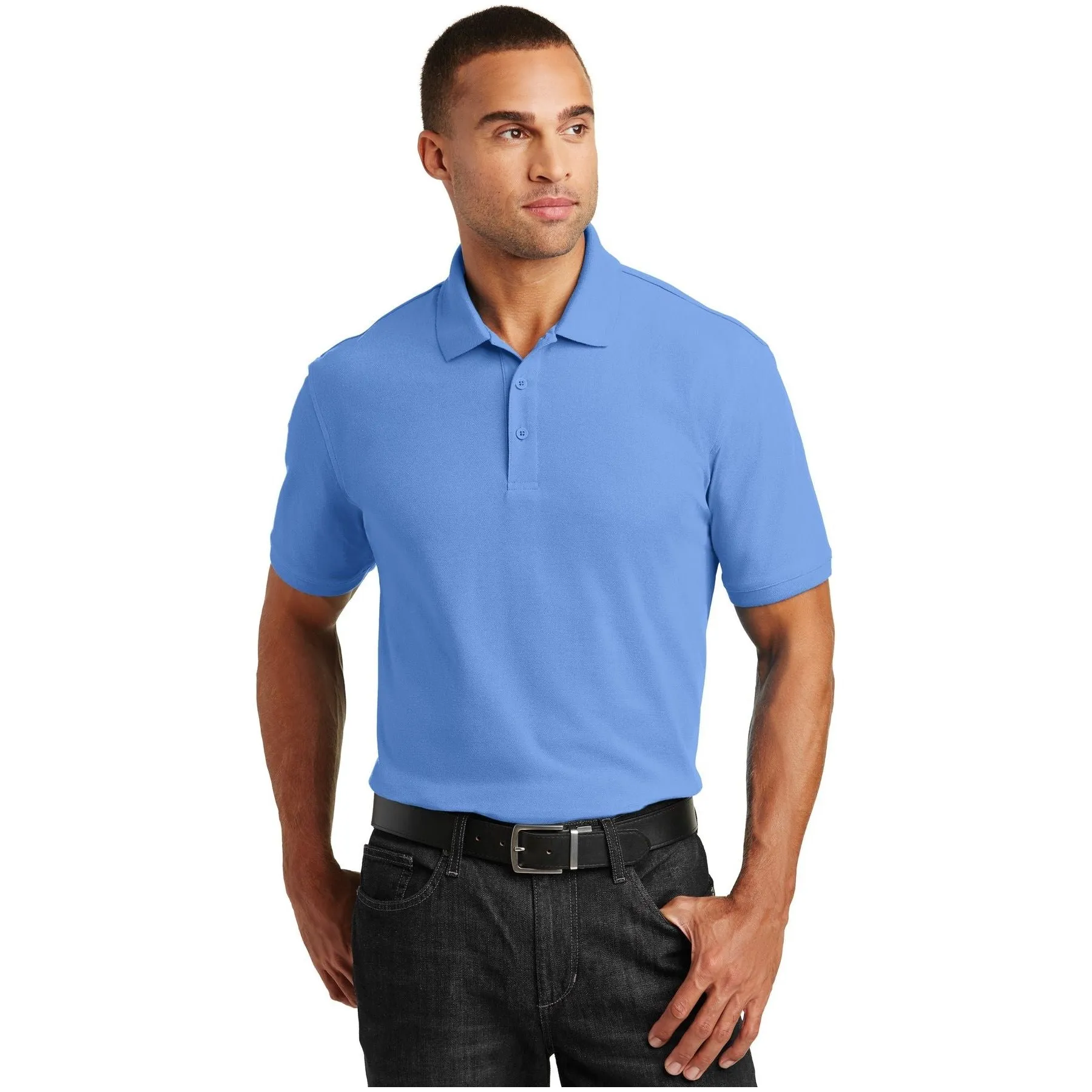 Port Authority ®  Core Classic Pique Polo. K100 - Carolina Blue - Port Authority K100