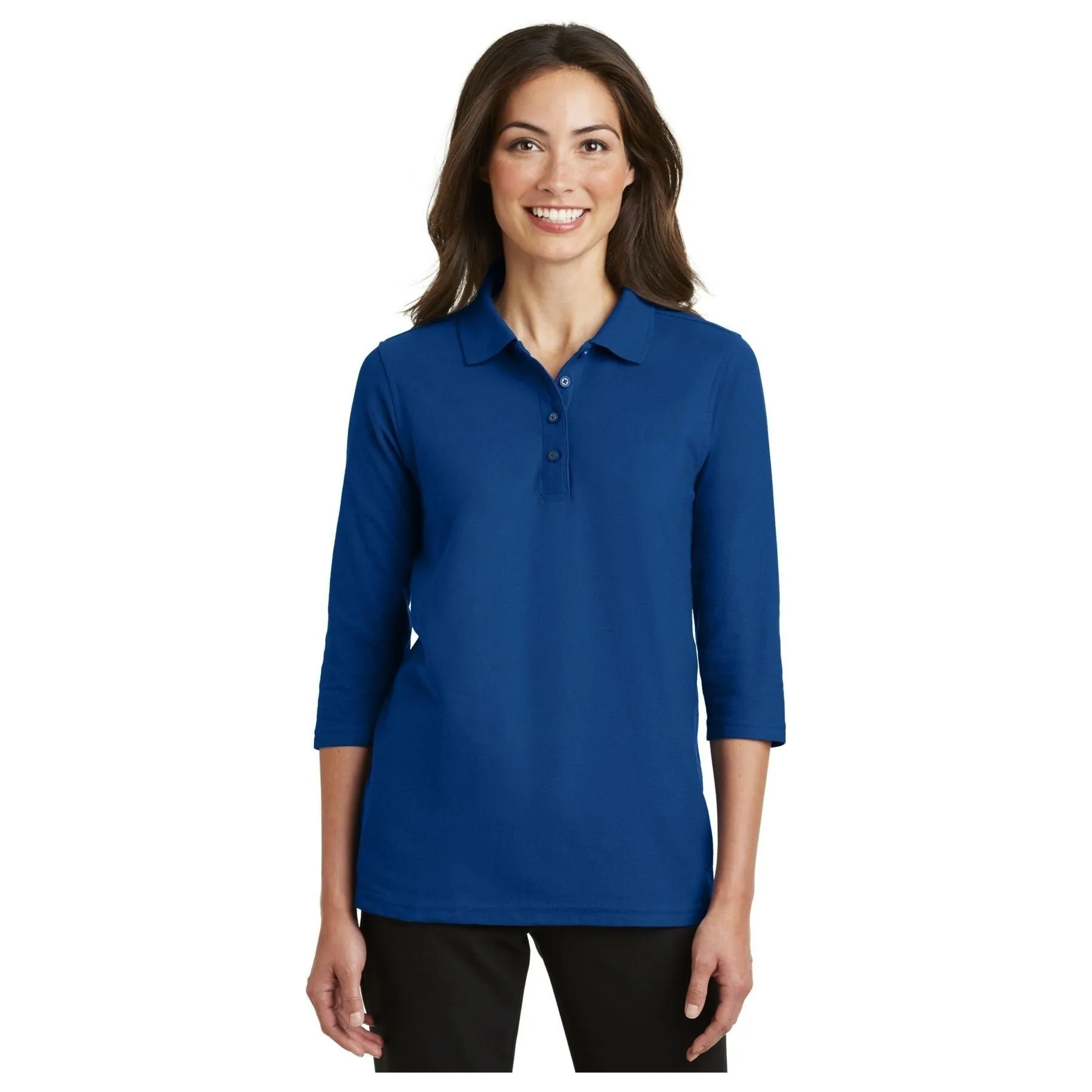 Port Authority ®  Women's Silk Touch™ 3/4-Sleeve Polo. L562 - Port Authority L562