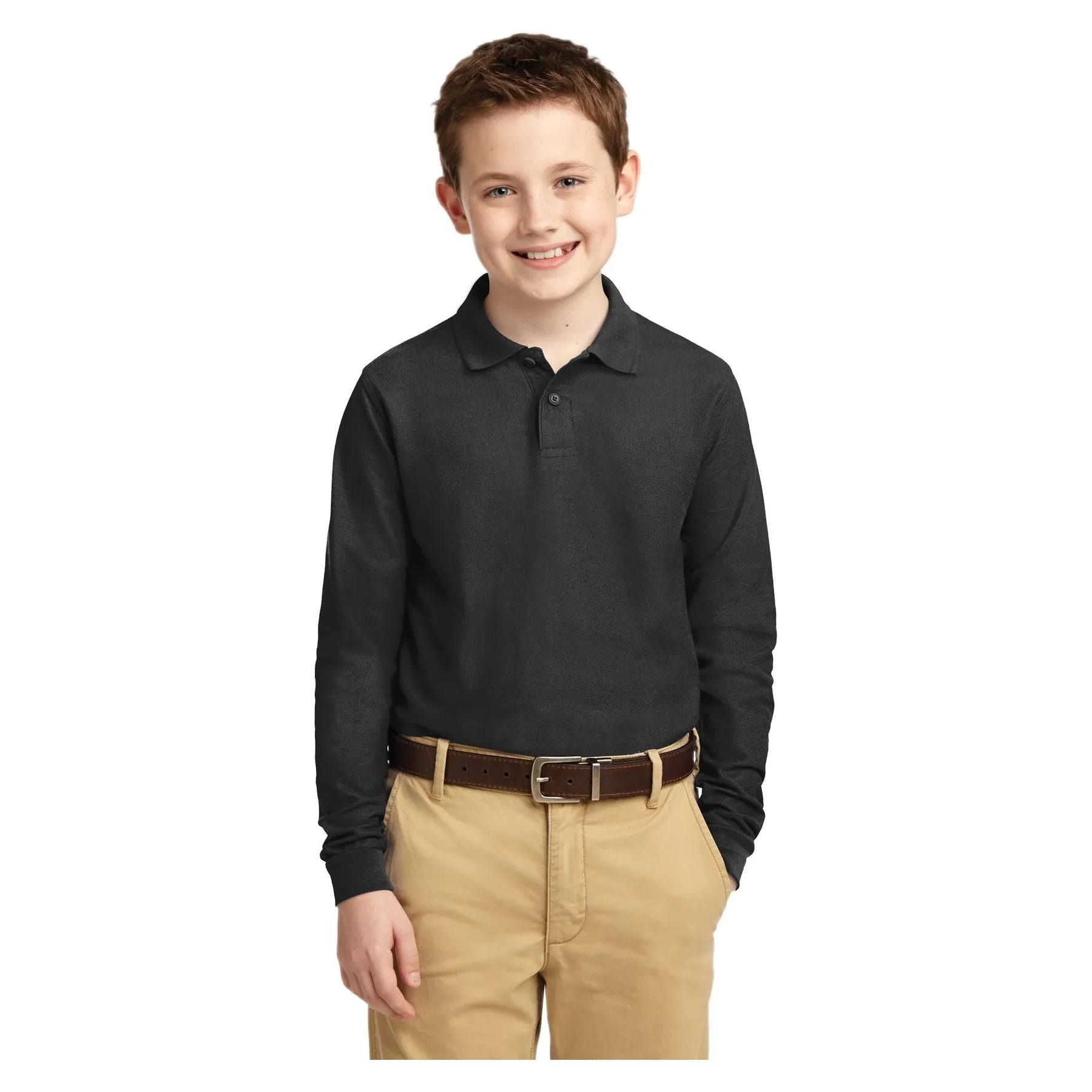 Port Authority ®  Youth Long Sleeve Silk Touch™ Polo.  Y500LS - Port Authority Y500LS