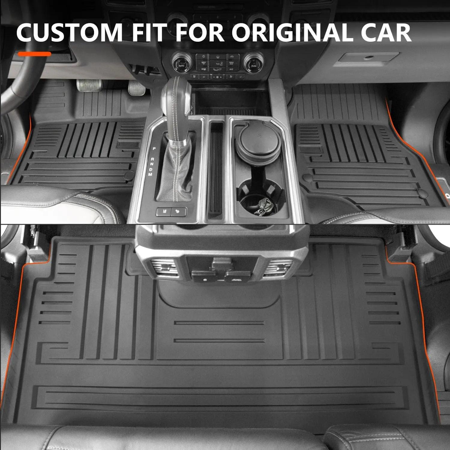 powoq 5.5FT Floor Mat Compatible with 2015-2024 Ford F150 Truck Bed Liner Bed Mat TPE Truck Bed Mat Floor Liner Replacement for 2015-2024 Ford F150 Accessories (3-Fold 5.5FT Bed Mat Floor Mat)