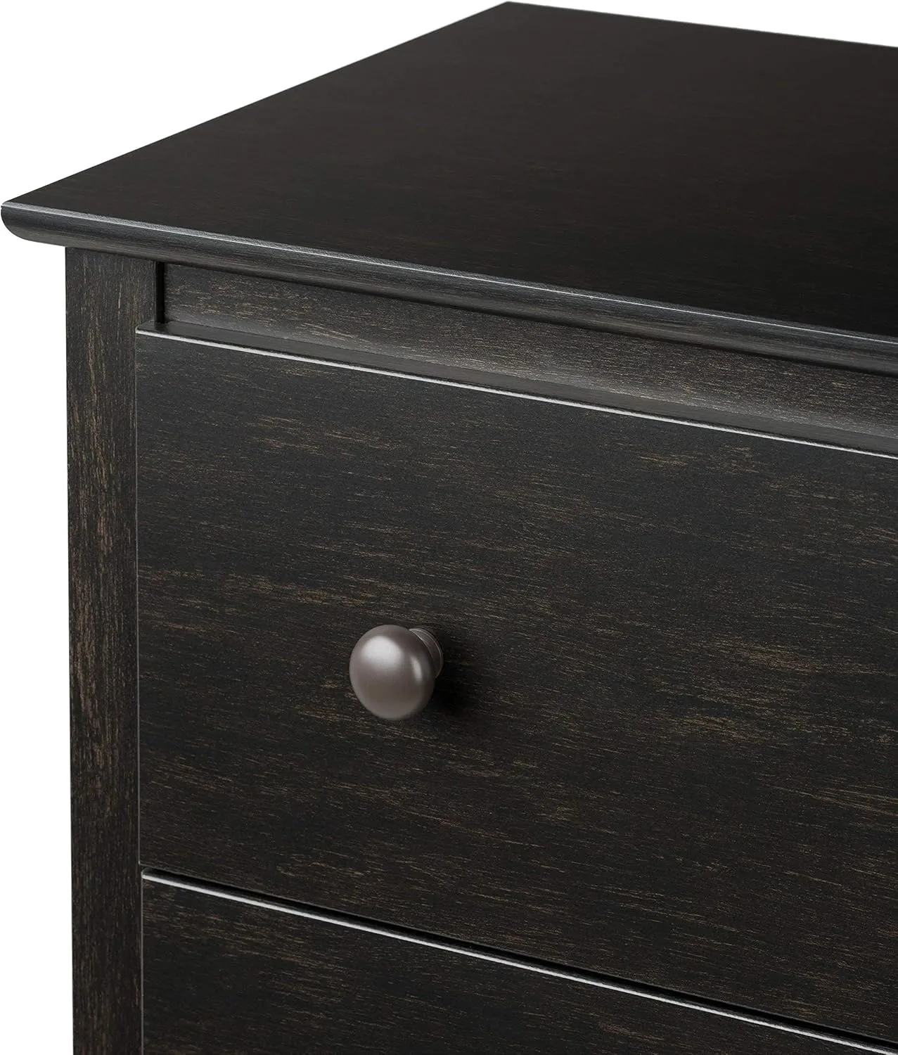 Prepac Sonoma 6 Drawer Double Dresser   Nightstand Bedroom Furniture Set (2 Pieces), Washed Black