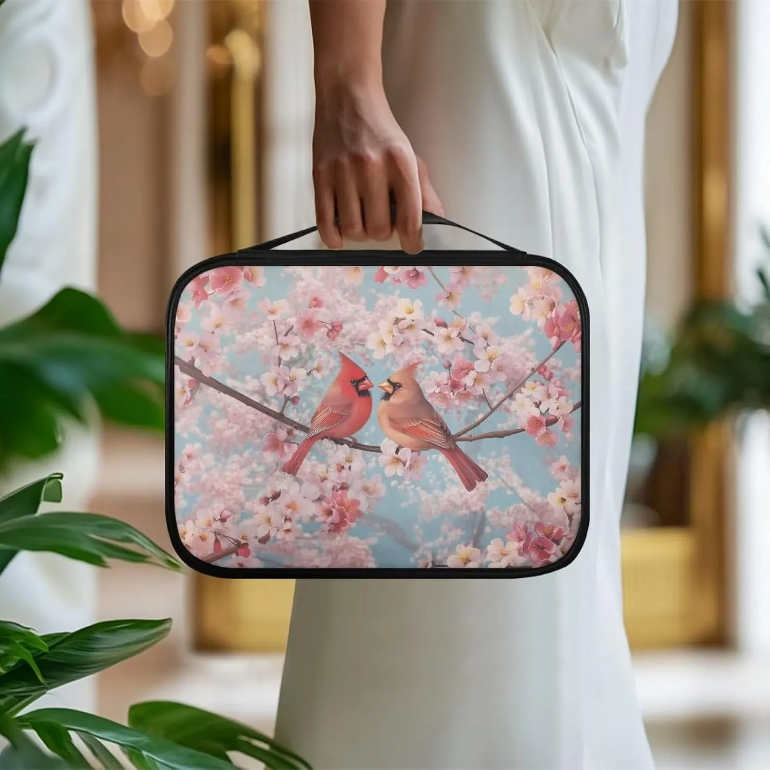PU Simple Bible Cover With Handle for Women Men Study Bible Case Waterproof Carrying Case Bible Holder Organizer Bag