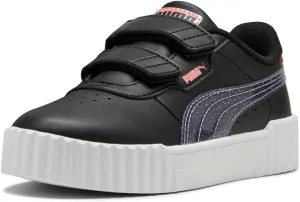 PUMA Carina Sneaker, Black-Lavender Alert-Pink Fruit, 2.5 US Unisex Little Kid