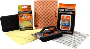 Q-Swiper Griddle Cleaner Kit. Ideal Blackstone Griddle Accessories Cleaner Kit. Flat Top Griddle Cleaning Tool, Built-in Scraper and Wipes & Cloths. Cleans Griddle Hot or Cold   Exterior Cloth.