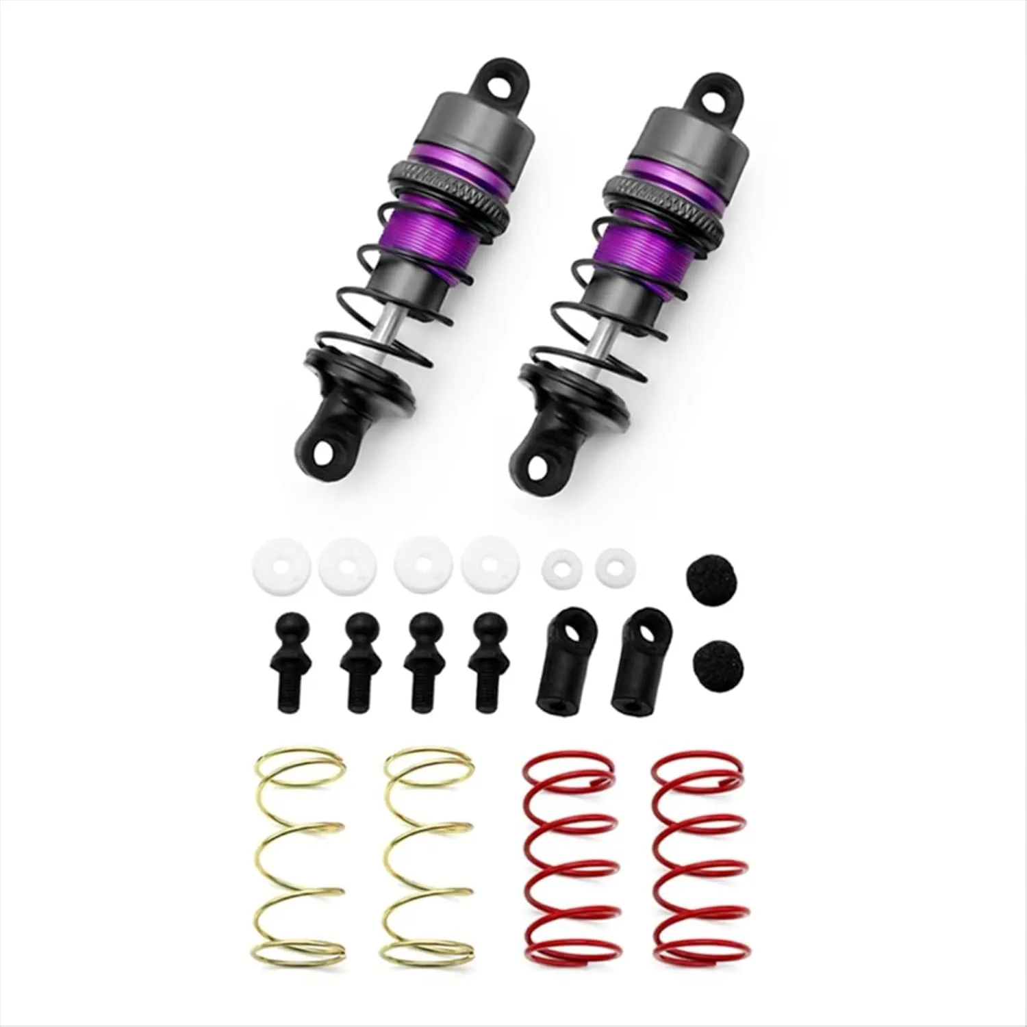 Rc Damper Shock Absorber 63mm Y34A 1/10 1Pair Of Metal Hydraulic Shock Absorbers For RC Remote Control Car Flat For Racing Drift Car Parts And Upgrade Replacement