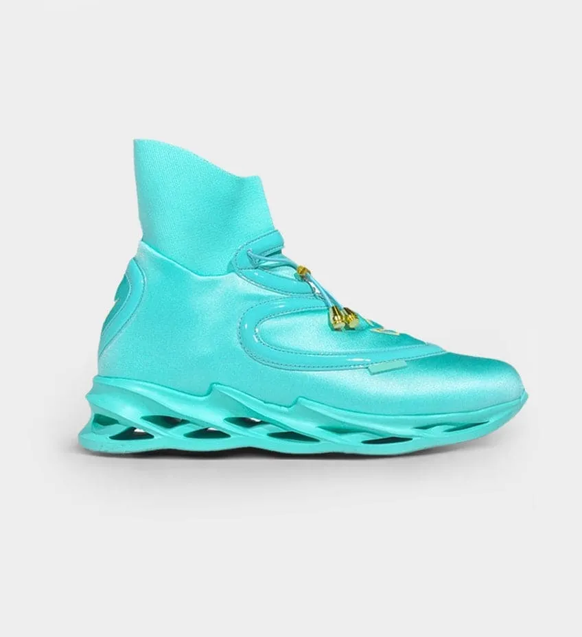 RETIRED COLLECTIBLE WOMENS LUXE CUSHIONED HIGH TOPS AQUA