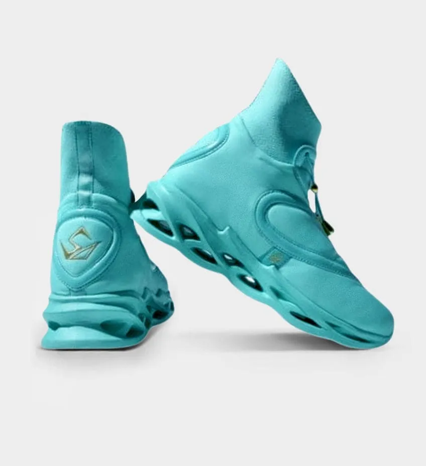RETIRED COLLECTIBLE WOMENS LUXE CUSHIONED HIGH TOPS AQUA
