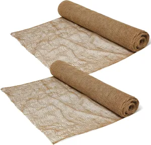 Riakrum 2PCS Erosion Control Blanket Burlap Netting Mesh Burlap Erosion Control Liner Erosion Control Blanket Burlap Loose Weave Planter Liner Roll for Raised Bed Soil Saver (48 Inch x 60ft in Total)