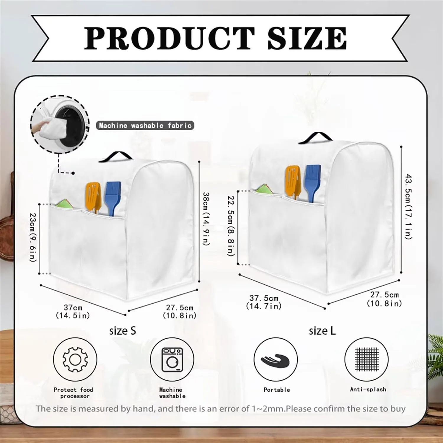 Rooster Sunflower Stand Mixer Cover Easy to Clean Food Processor Dust Cover Waterproof Kitchen Appliance Accessories Storage Bag for 4.8 qt and All 8 qt Mixer