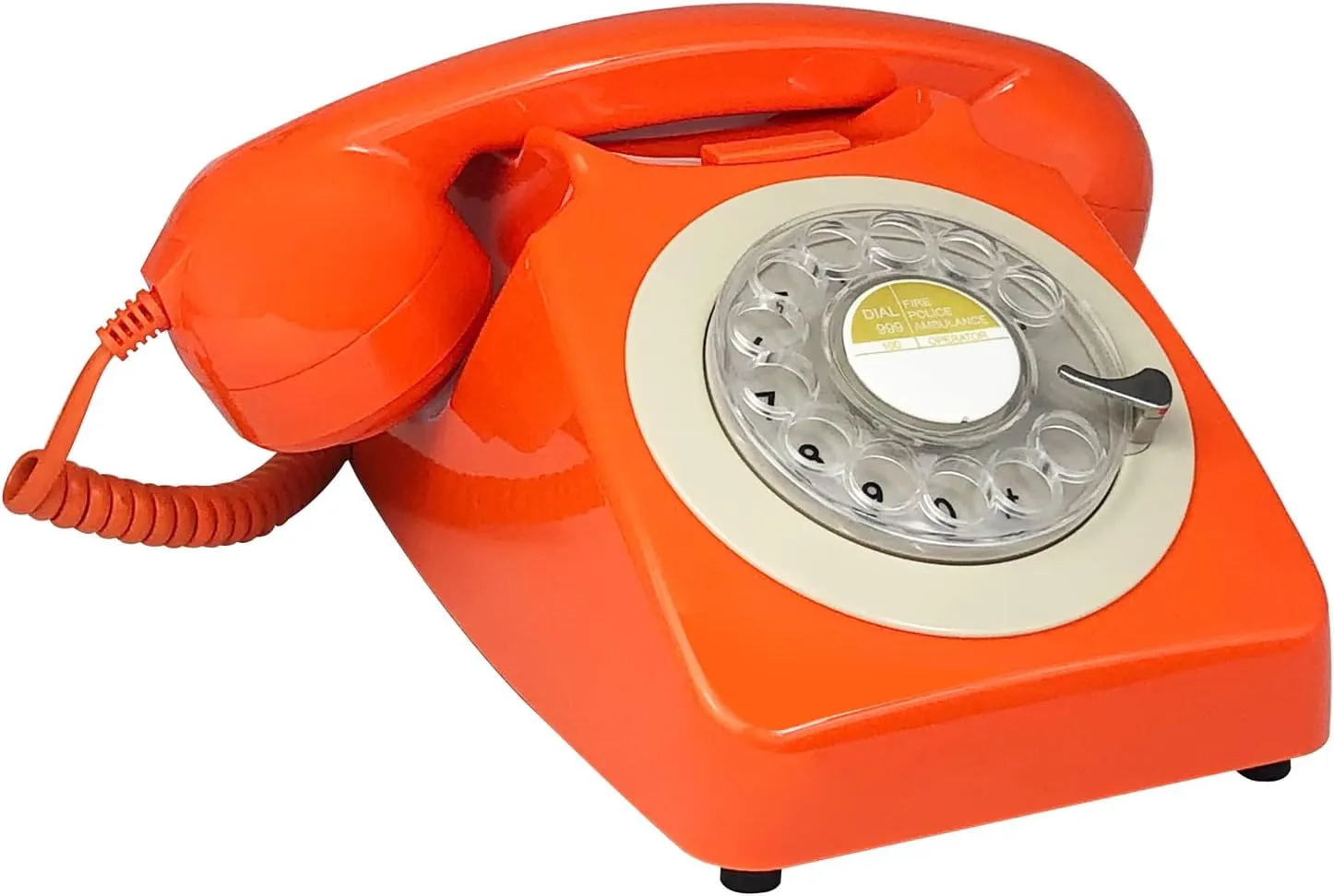 Rotary Dial Telephone Retro Old Fashioned Landline Phones with Classic Metal Bell,Corded Phone with Redial for Home Office School Hotel Decor