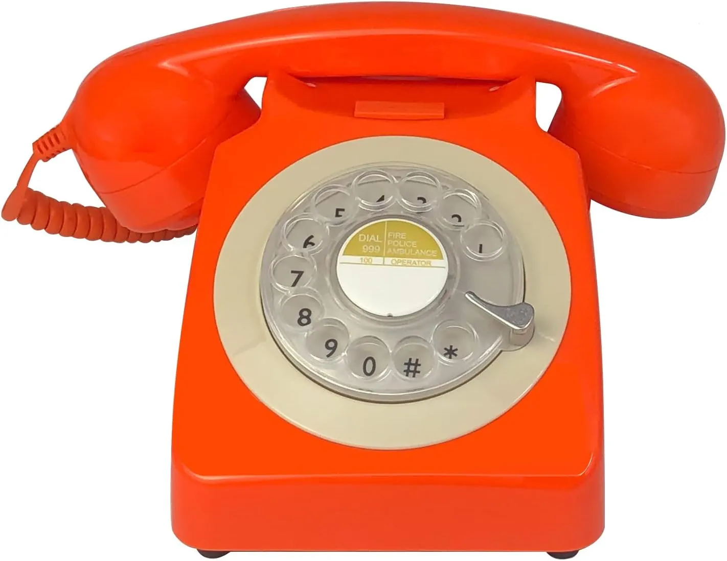 Rotary Dial Telephone Retro Old Fashioned Landline Phones with Classic Metal Bell,Corded Phone with Redial for Home Office School Hotel Decor