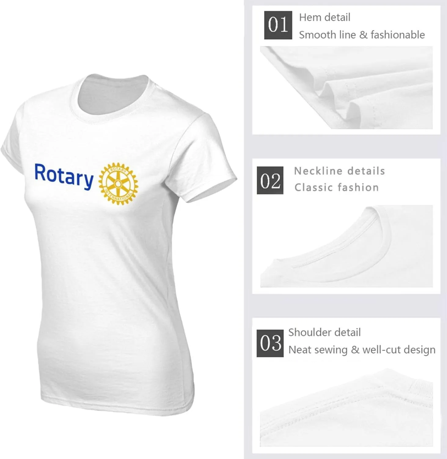Rotary-International Women's Short-Sleeved Cotton Short-Sleeved T-Shirt