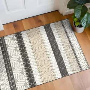 Rugshop Marbella Contemporary Boho Non-Shedding Easy Cleaning Patio Deck Backyard Indoor/Outdoor Area Rug 2' X 3' Gray