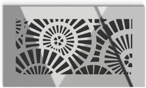 SABA Home Decor Air Vent Covers Register - Acrylic Fiberglass Grille 8" x 4" Duct Opening (10" x 6" Overall) Mirror Finish Decorative Cover For Walls & Ceilings (not for Floor use), WaterWheel
