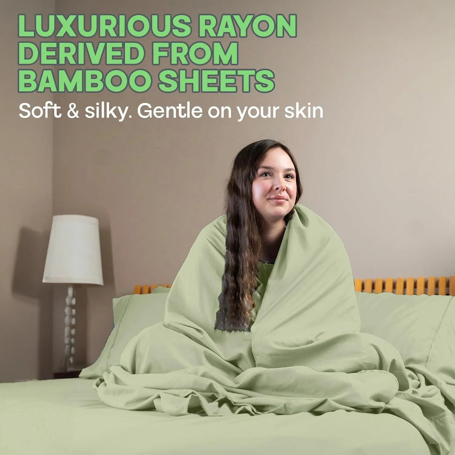 Sacred Thread 6 PC Rayon Derived from Bamboo Bed Sheets Set, Vegan, Cooling, and Organic Bedding for Home and Hotels,  50 Vibrant Colors for Cooling Bed Sheets