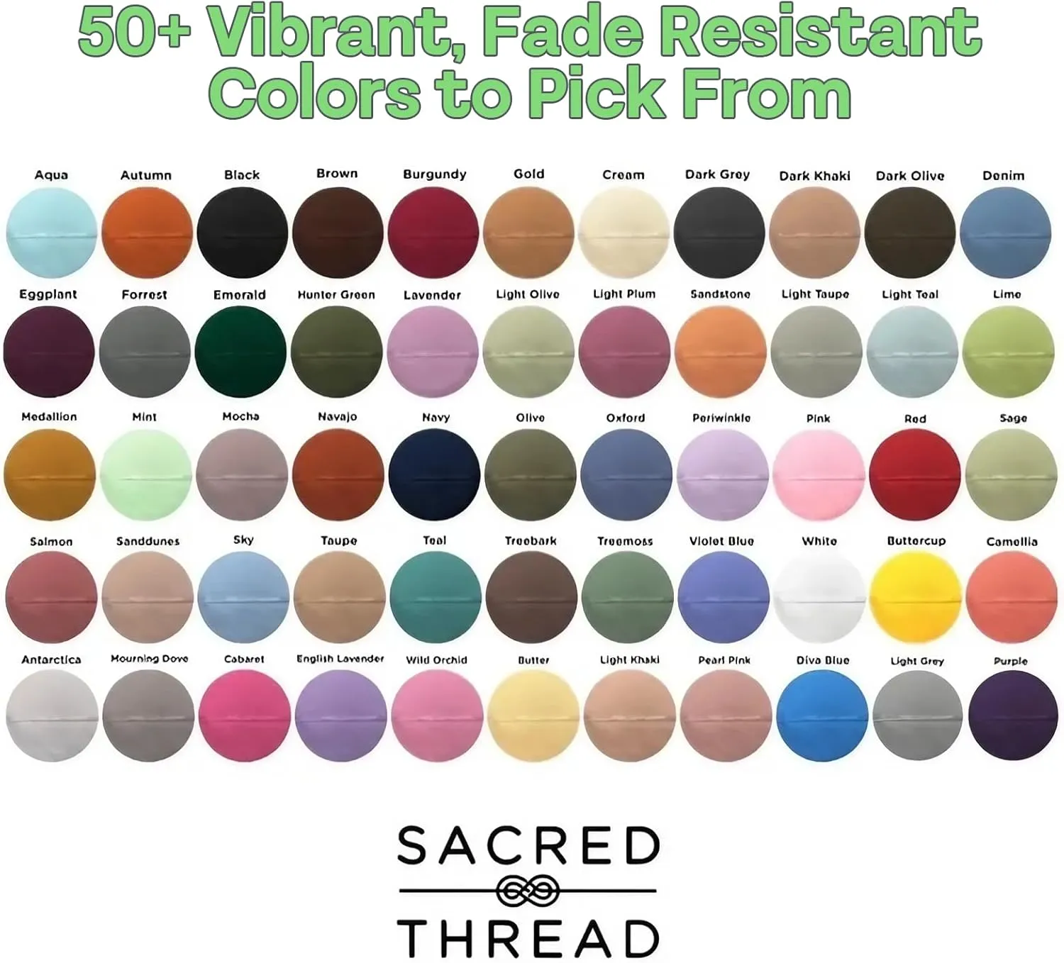Sacred Thread 6 PC Rayon Derived from Bamboo Bed Sheets Set, Vegan, Cooling, and Organic Bedding for Home and Hotels,  50 Vibrant Colors for Cooling Bed Sheets