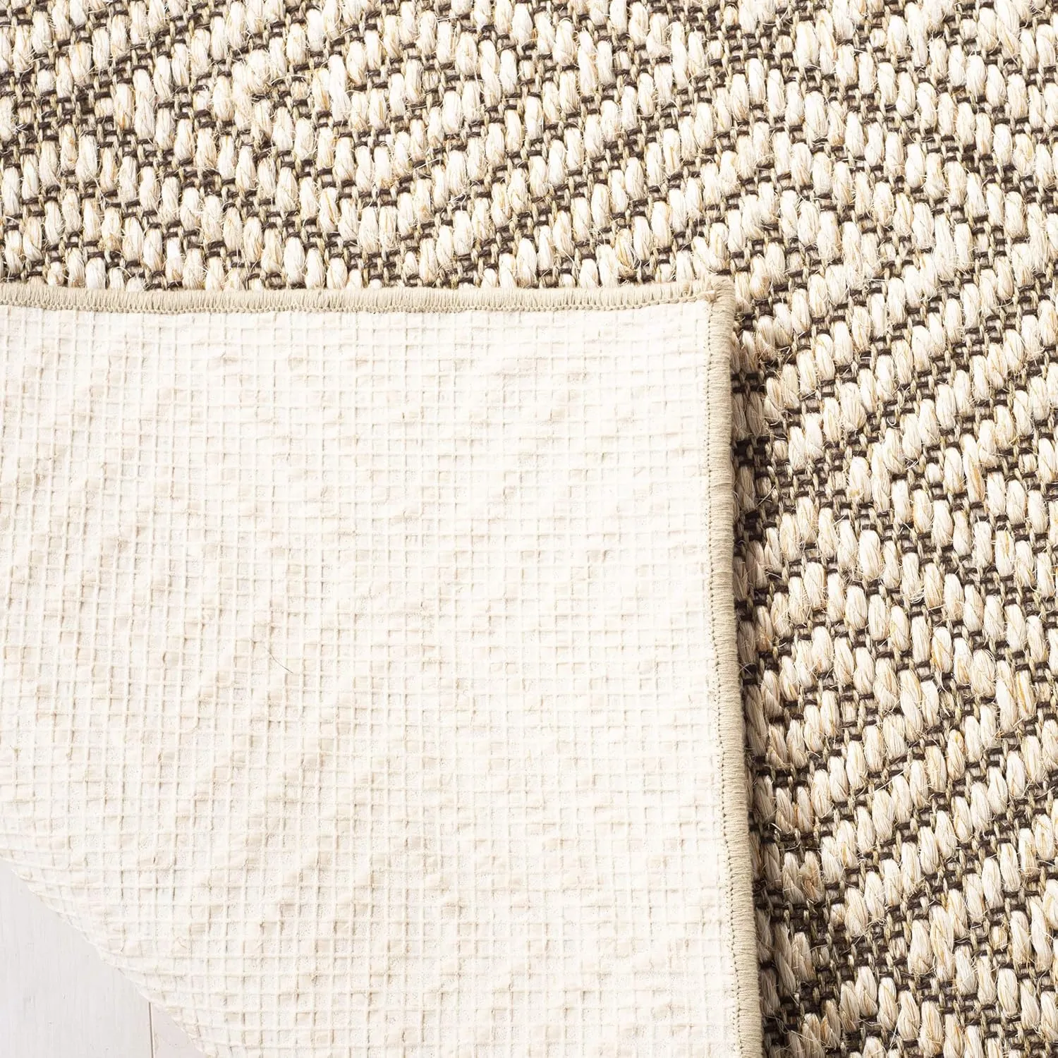 SAFAVIEH Palm Beach Collection Area Rug - 8' x 10', Beige & Brown, Sisal Design, Non-Shedding & Easy Care, Ideal for High Traffic Areas in Living Room, Bedroom (PAB360B)