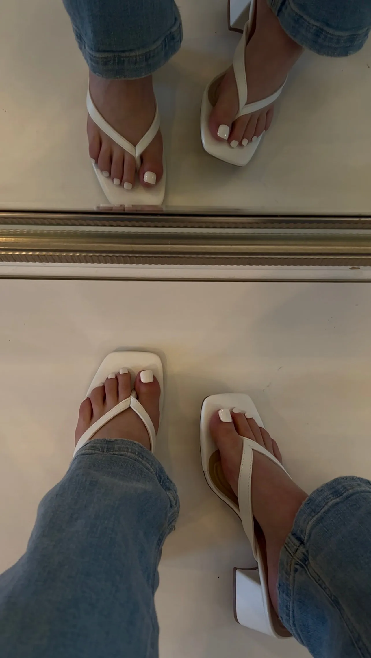 Sally Comfort Block Heel - White