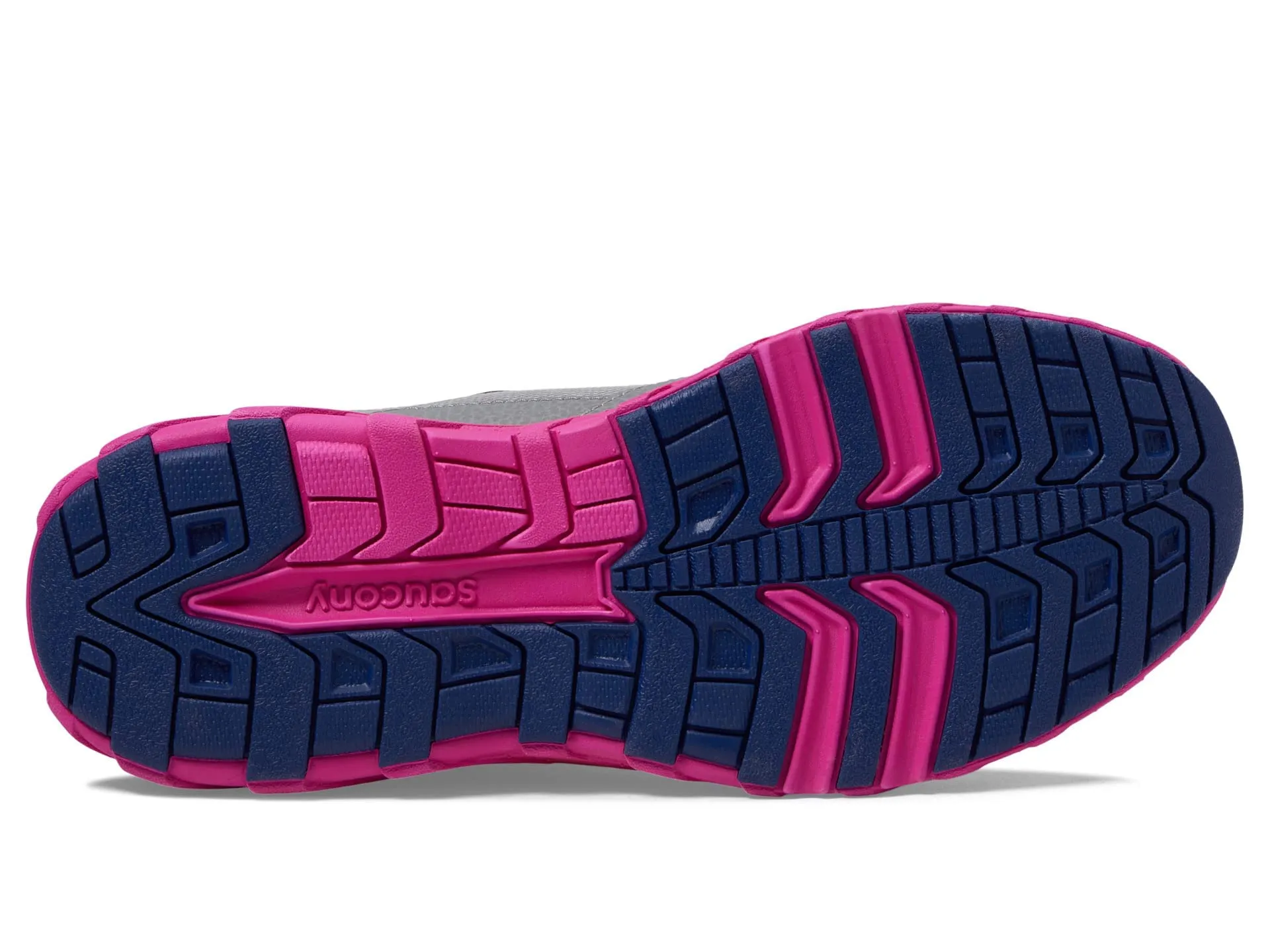 Saucony Wind Shield 2.0 Sneaker, Grey/Pink/Navy, 3 US Unisex Big Kid