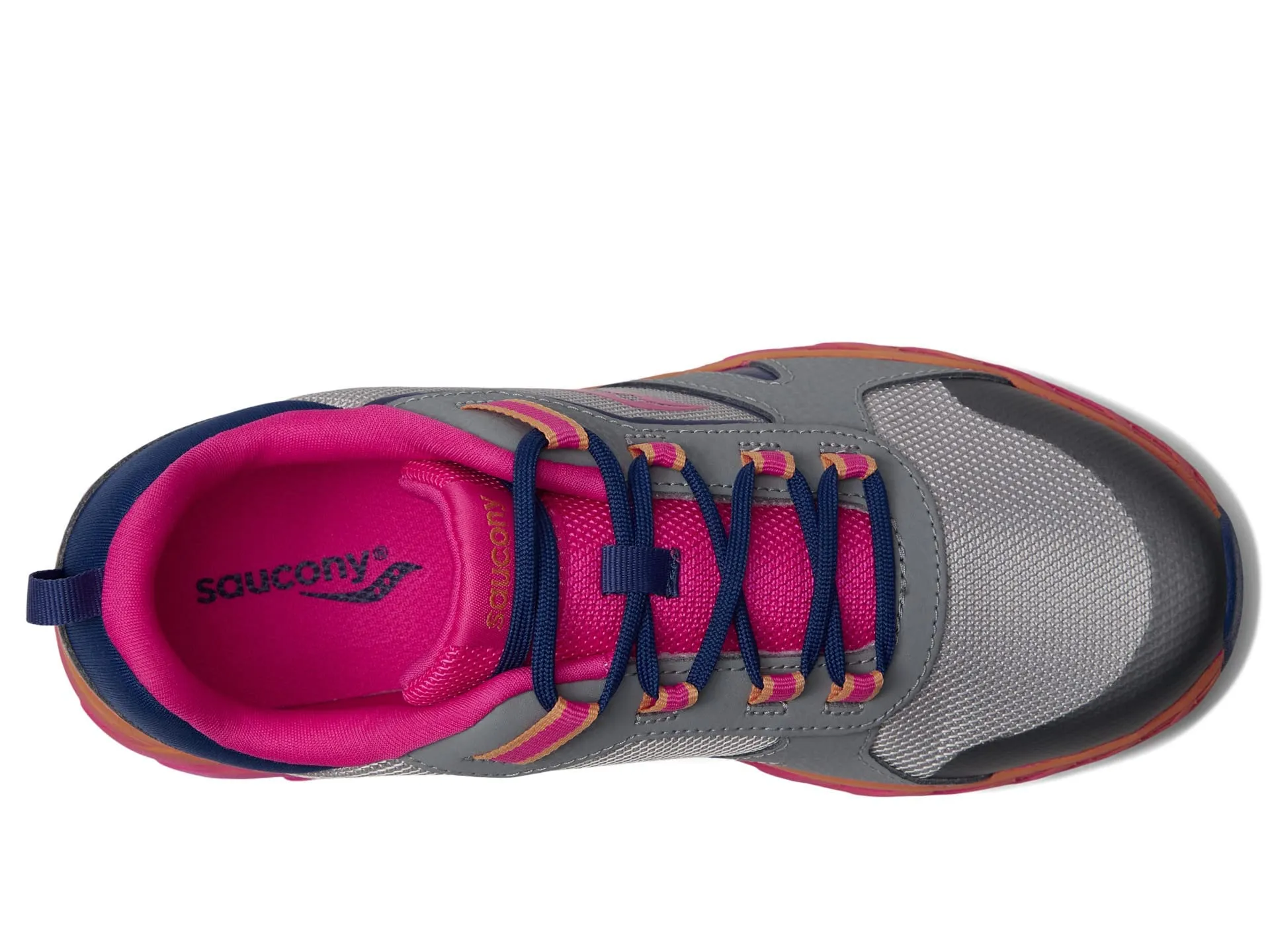 Saucony Wind Shield 2.0 Sneaker, Grey/Pink/Navy, 3 US Unisex Big Kid