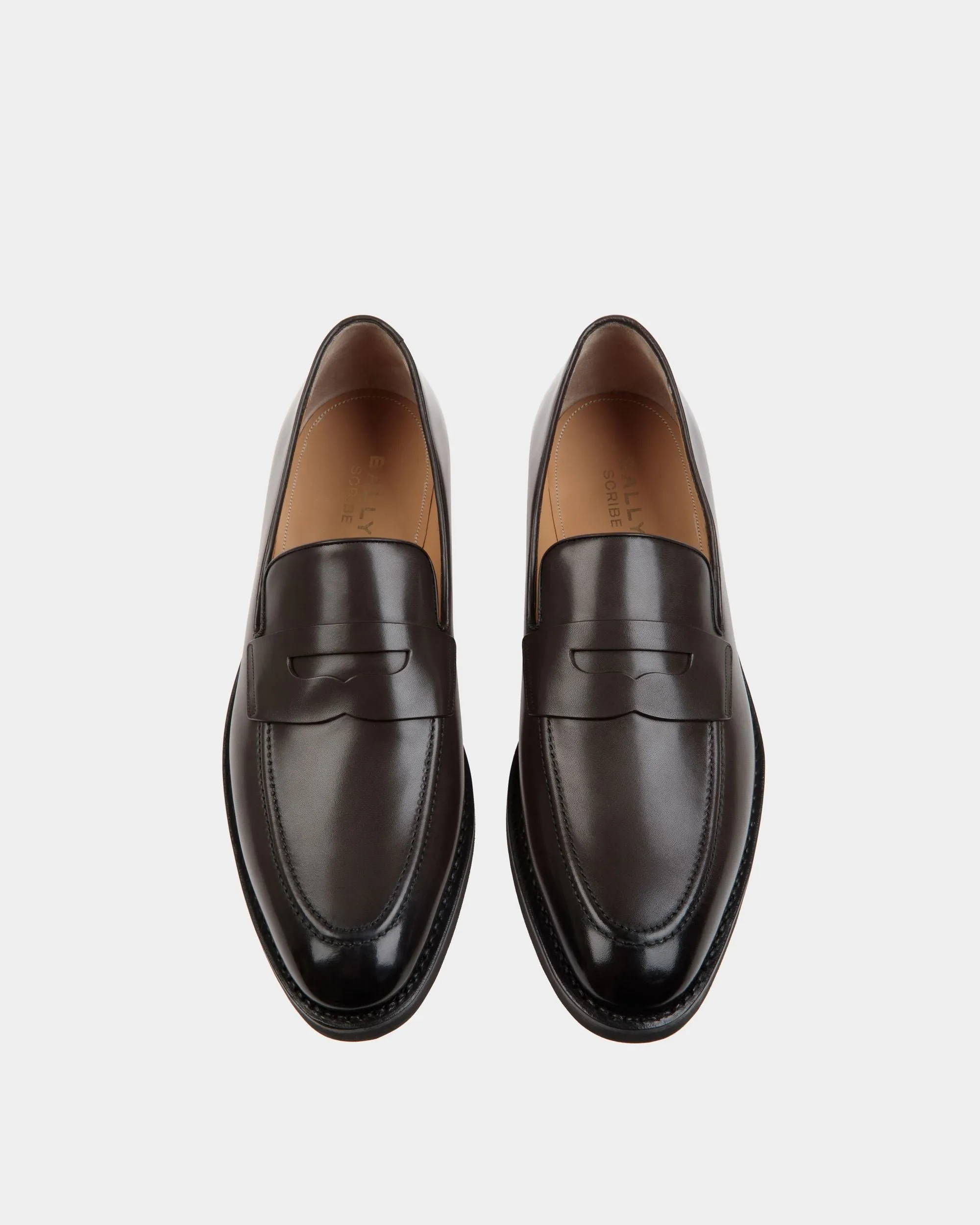 Scribe Un Loafer in Ebano Leather