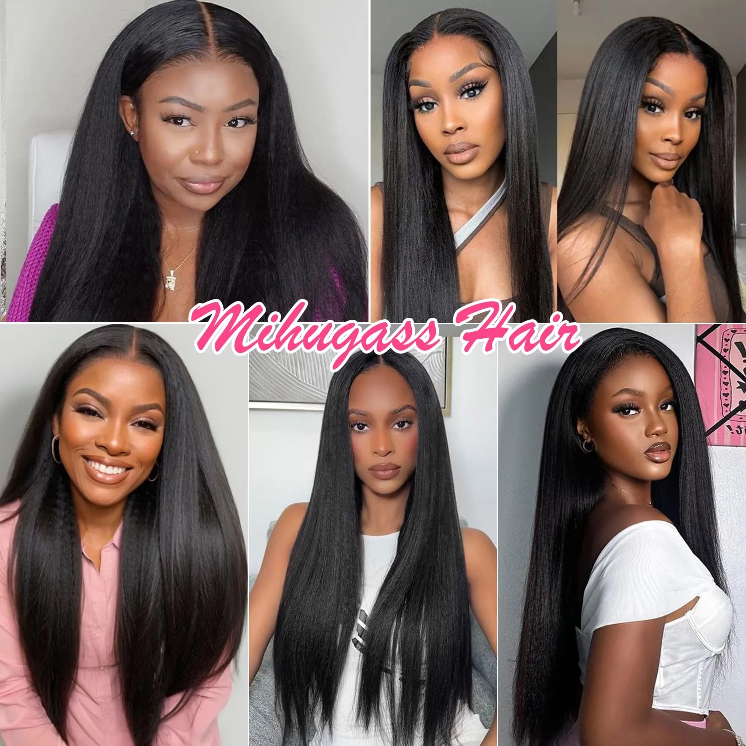 Seamless PU Yaki Straight Clip in Hair Extensions Real Human Hair For Women Invisible Yaki Straight Clip ins (12inch,#1B)