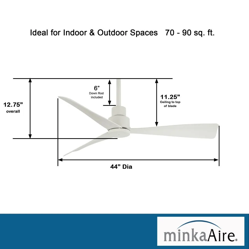 Simple 44" Simple Ceiling Fan OPEN BOX